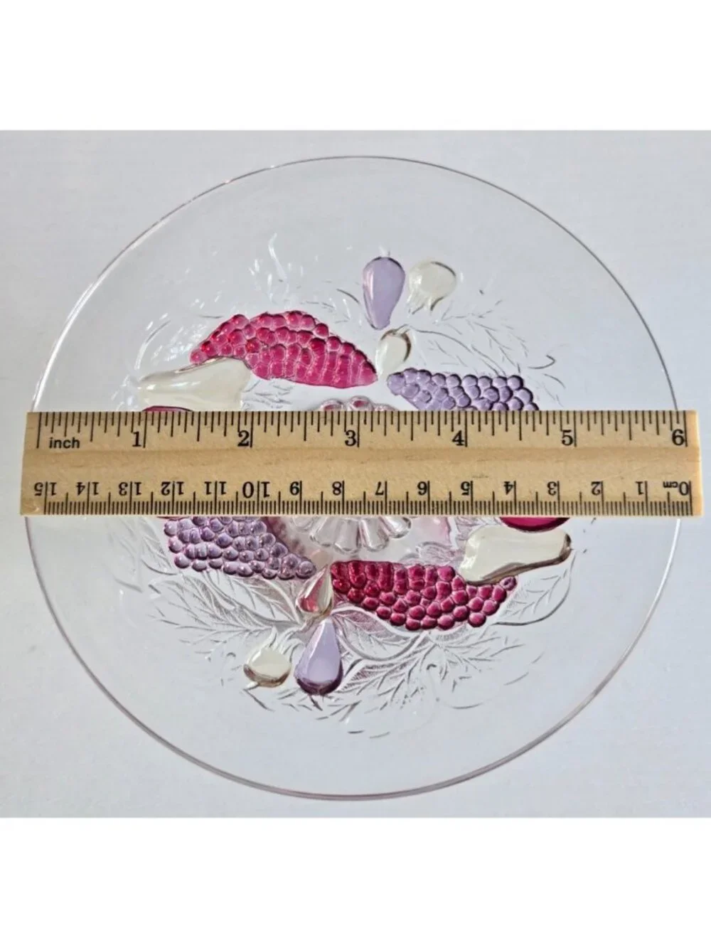 Vintage Westmoreland Glass Della Robbia Fruits Small Compote Pedestal Dish Plate
